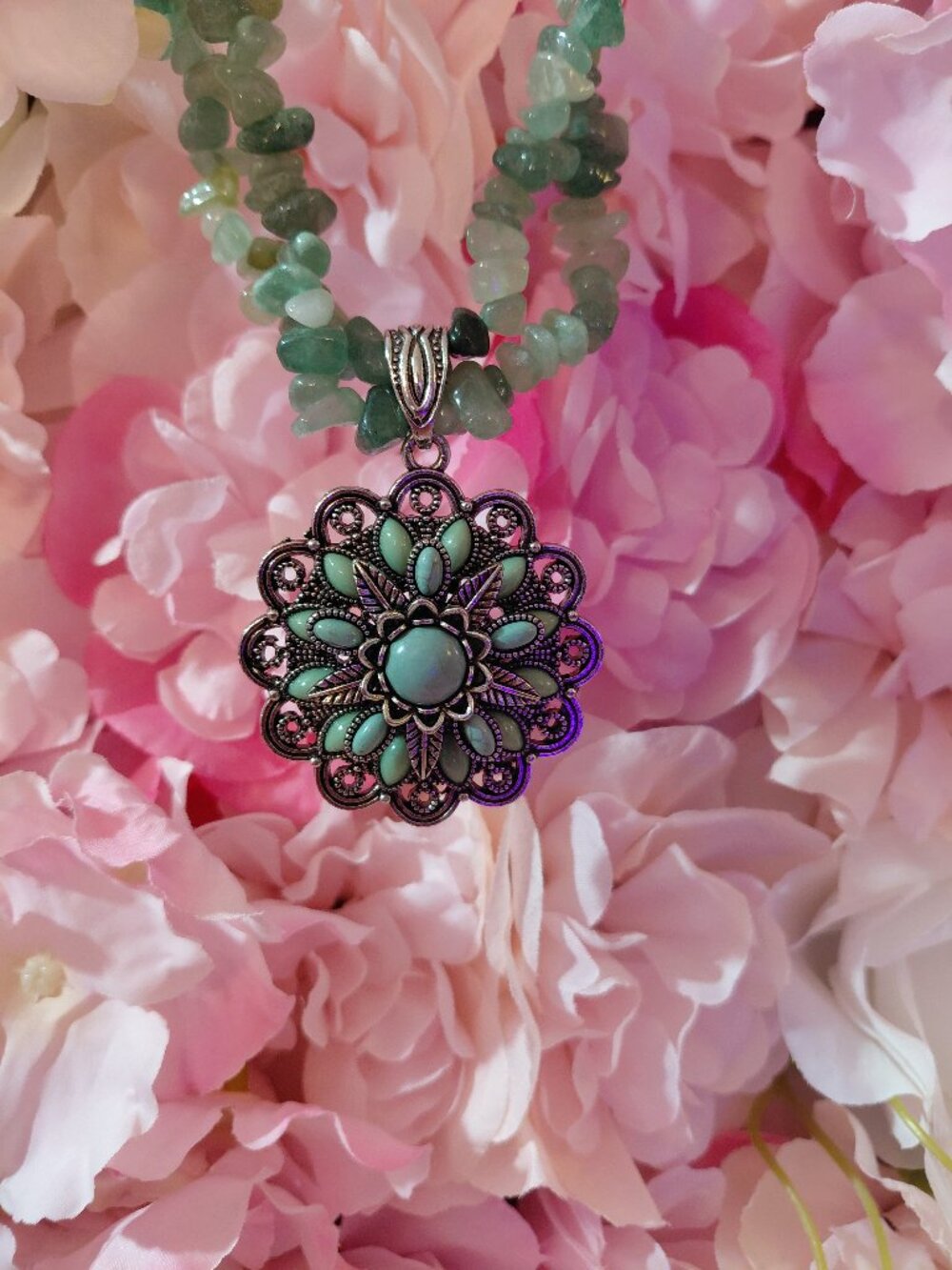 Montana West Rustic Couture's Jewelry Western Turquoise Pendant Necklace